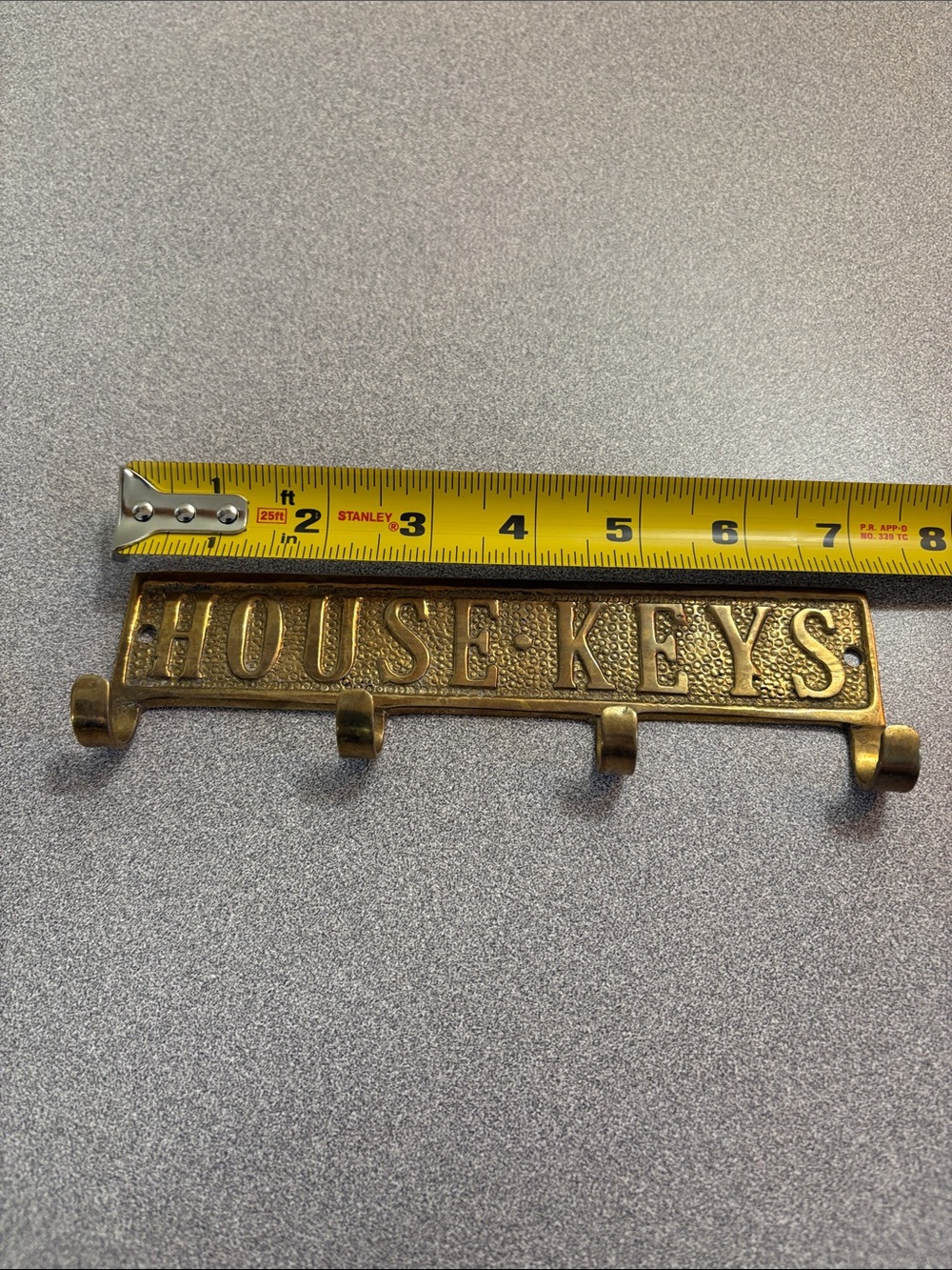Brass 'House Keys' Wall Key Rack - Picture 7 of 8